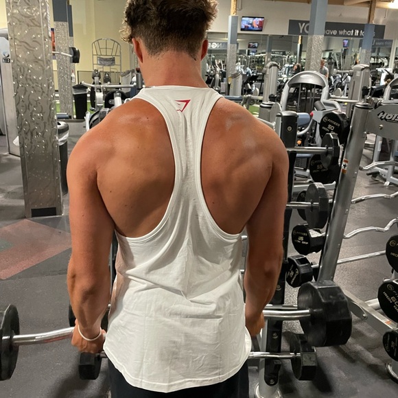 GYMSHARK TANK TOP SHIRT PIZZA COMPANY CHEAT DAY 2012 THE ORIGINAL BIG SLICE JOCK - Picture 14 of 16